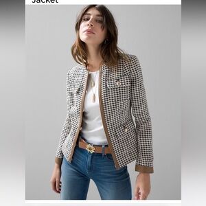White House Black Market Houndstooth blazer size 8